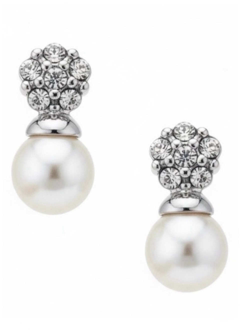 Swarovski Crystal & Pearl
Pavè Drop Earrings